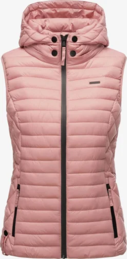 Marikoo Vestes Sans Manches Gilet Hasenpfote Femme Rose