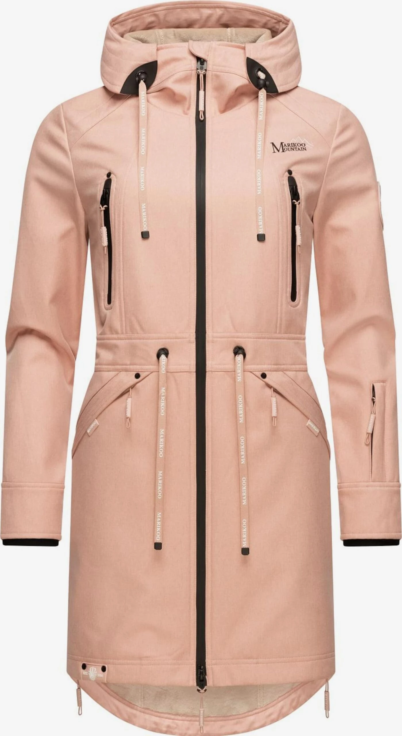 Marikoo Parkas Parka Mi-saison Femme Rose 4 Marikoo Parkas Parka Mi-saison Femme Rose – Image 4