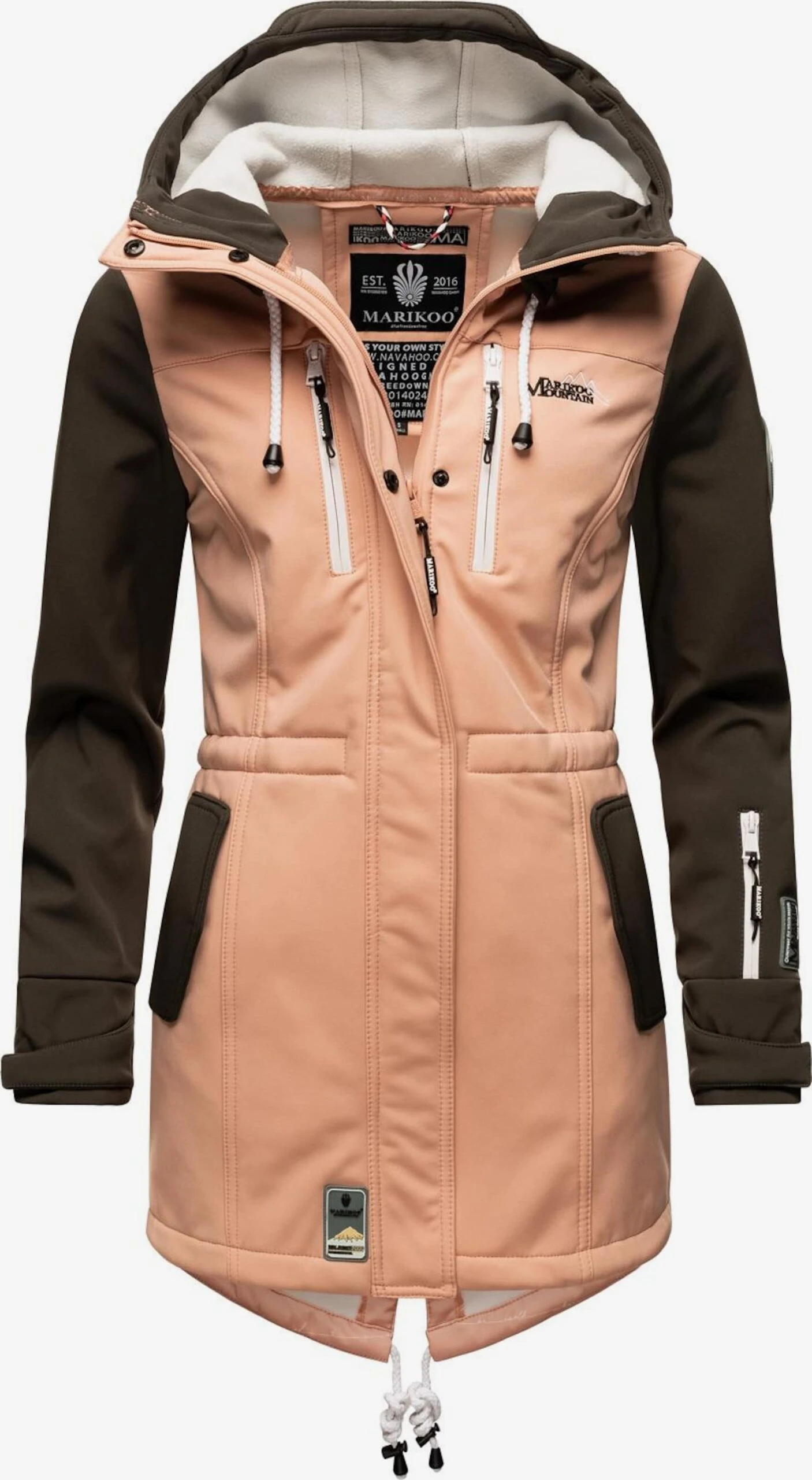 Marikoo Manteaux De Pluie Manteau Fonctionnel Zimtzicke Femme Rose / Noir 1 Marikoo Manteaux De Pluie Manteau Fonctionnel Zimtzicke Femme Rose / Noir