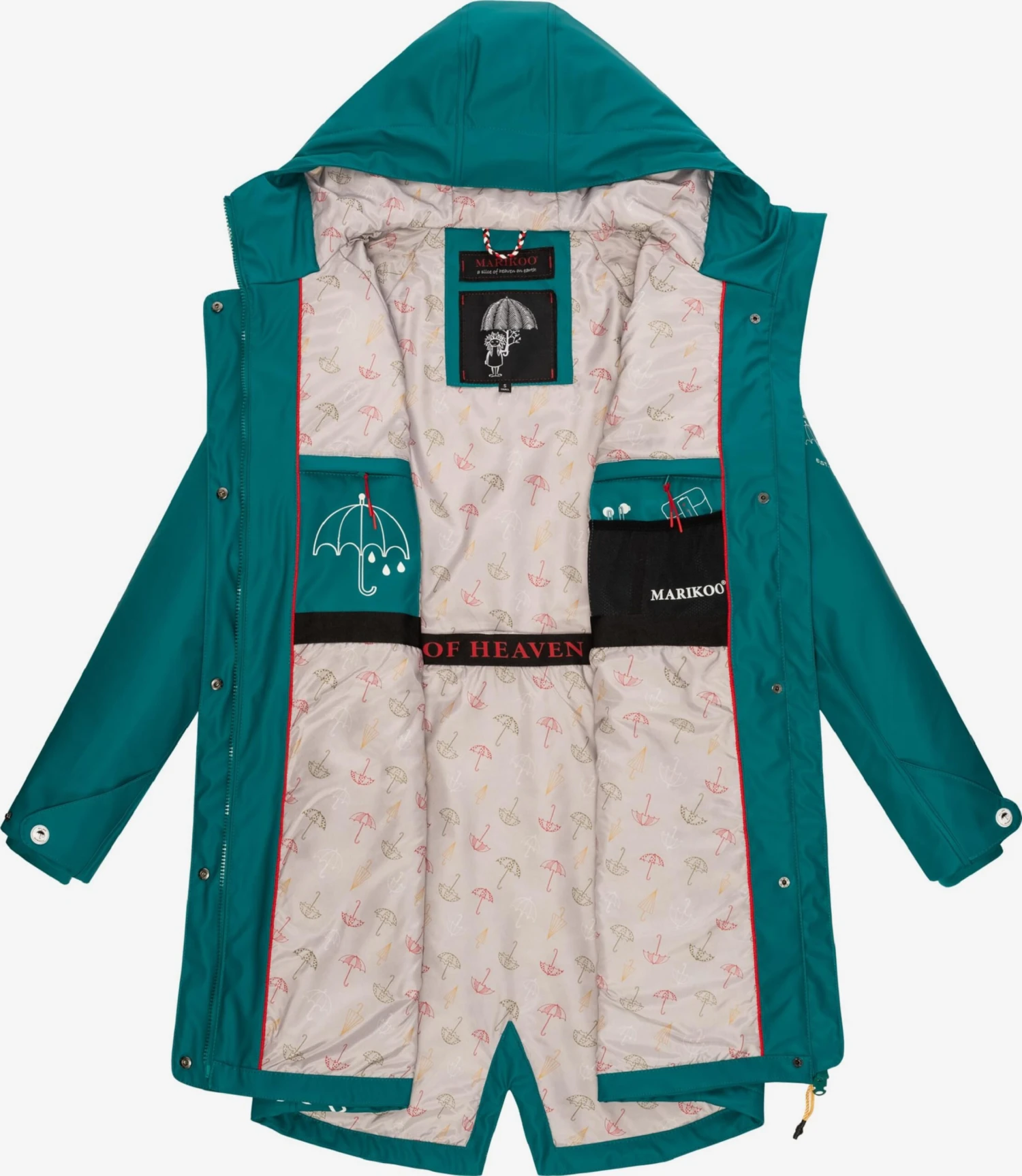 Marikoo Manteaux De Pluie Manteau Fonctionnel Femme Vert Foncé 5 Marikoo Manteaux De Pluie Manteau Fonctionnel Femme Vert Foncé – Image 5