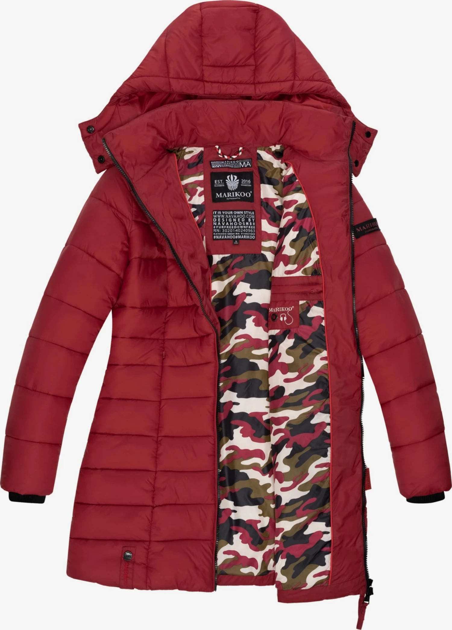 Marikoo Manteaux Courts Manteau D’hiver Abendsternchen Femme Rouge Sang 4 Marikoo Manteaux Courts Manteau D’hiver Abendsternchen Femme Rouge Sang – Image 4