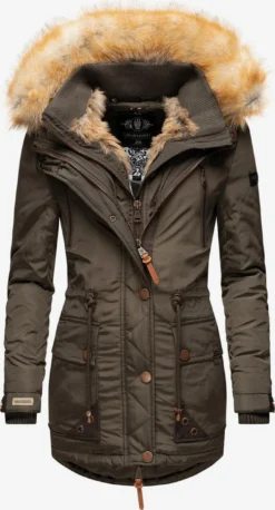 Marikoo Parkas Parka D’hiver Grinsekatze Femme Vert