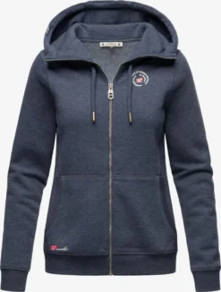 Marikoo Sweats Zippés Veste De Survêtement Setsunaa Femme Bleu-gris