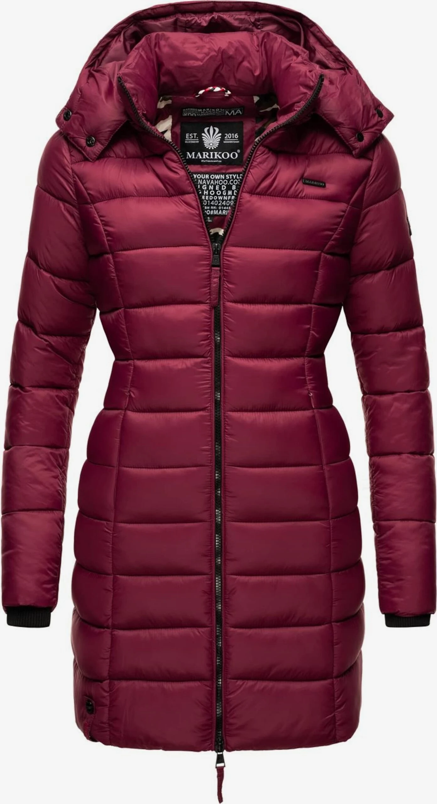 Marikoo Manteaux Courts Manteau D’hiver Abendsternchen Femme Rouge Rubis 1 Marikoo Manteaux Courts Manteau D’hiver Abendsternchen Femme Rouge Rubis