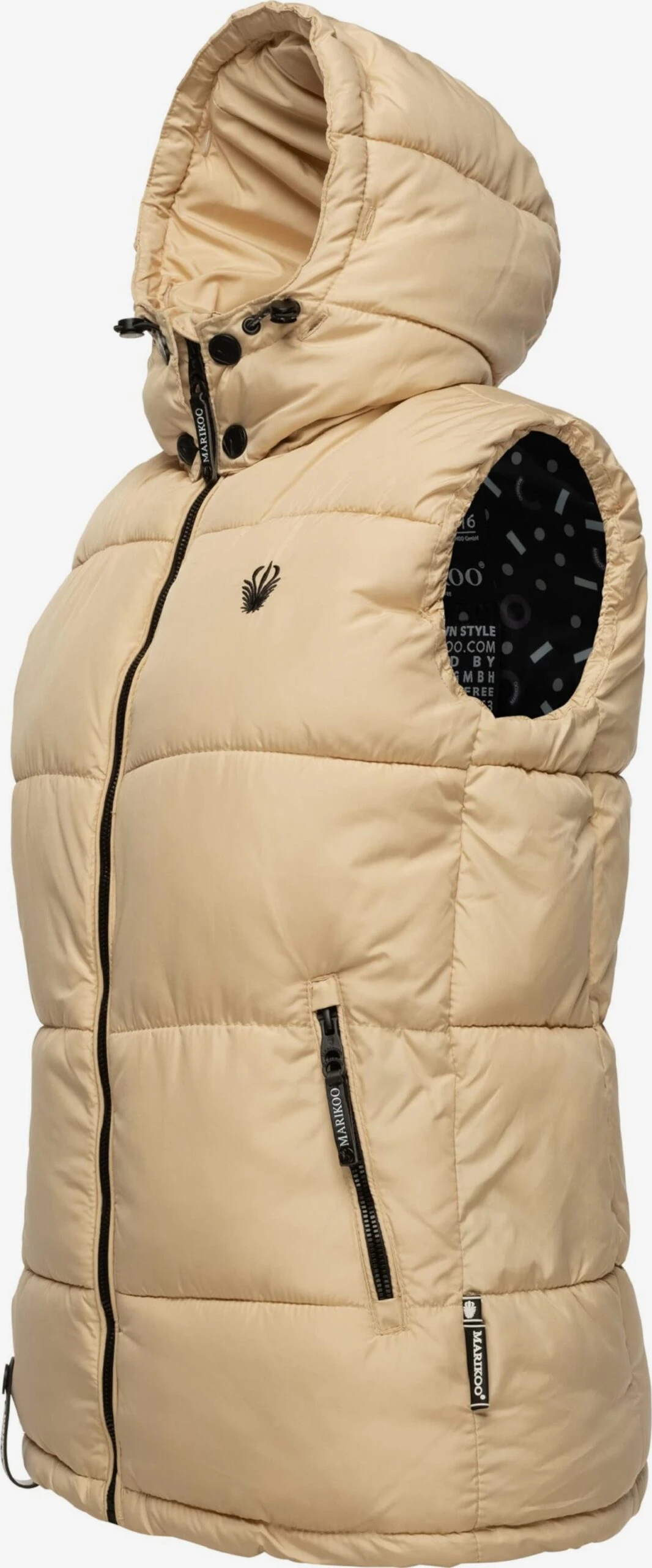 Marikoo Vestes Sans Manches Gilet Eisflöckchen Femme Beige 1 Marikoo Vestes Sans Manches Gilet Eisflöckchen Femme Beige