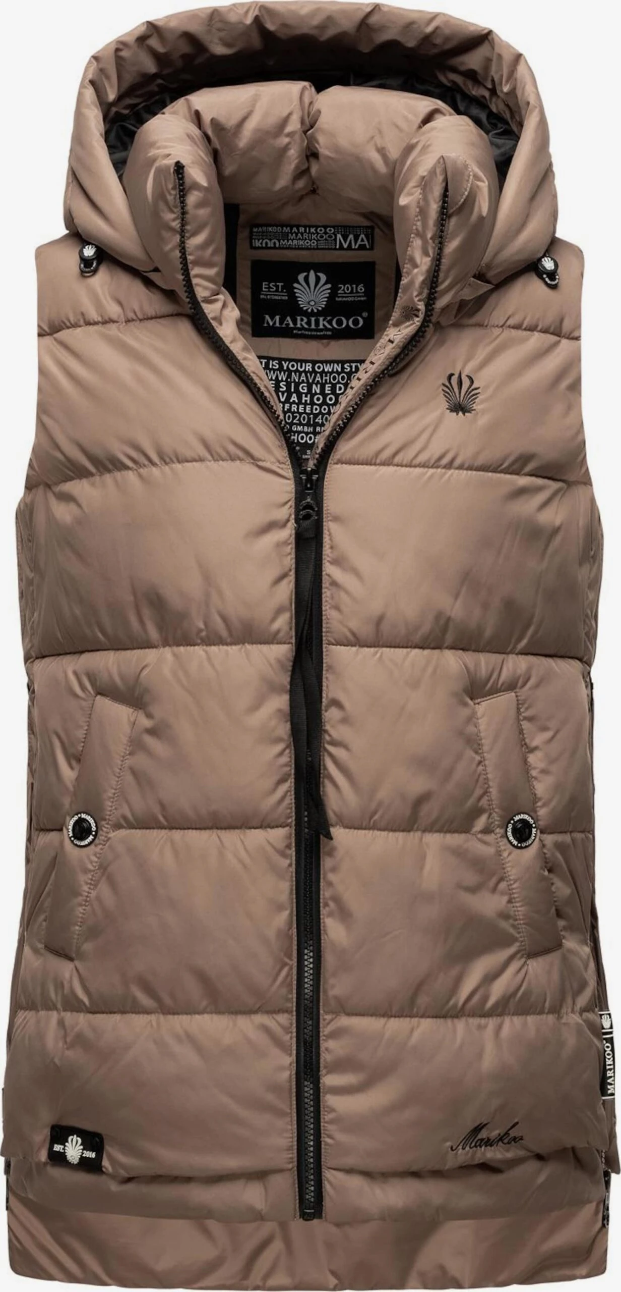 Marikoo Vestes Sans Manches Gilet Zarinaa Femme Marron 1 Marikoo Vestes Sans Manches Gilet Zarinaa Femme Marron