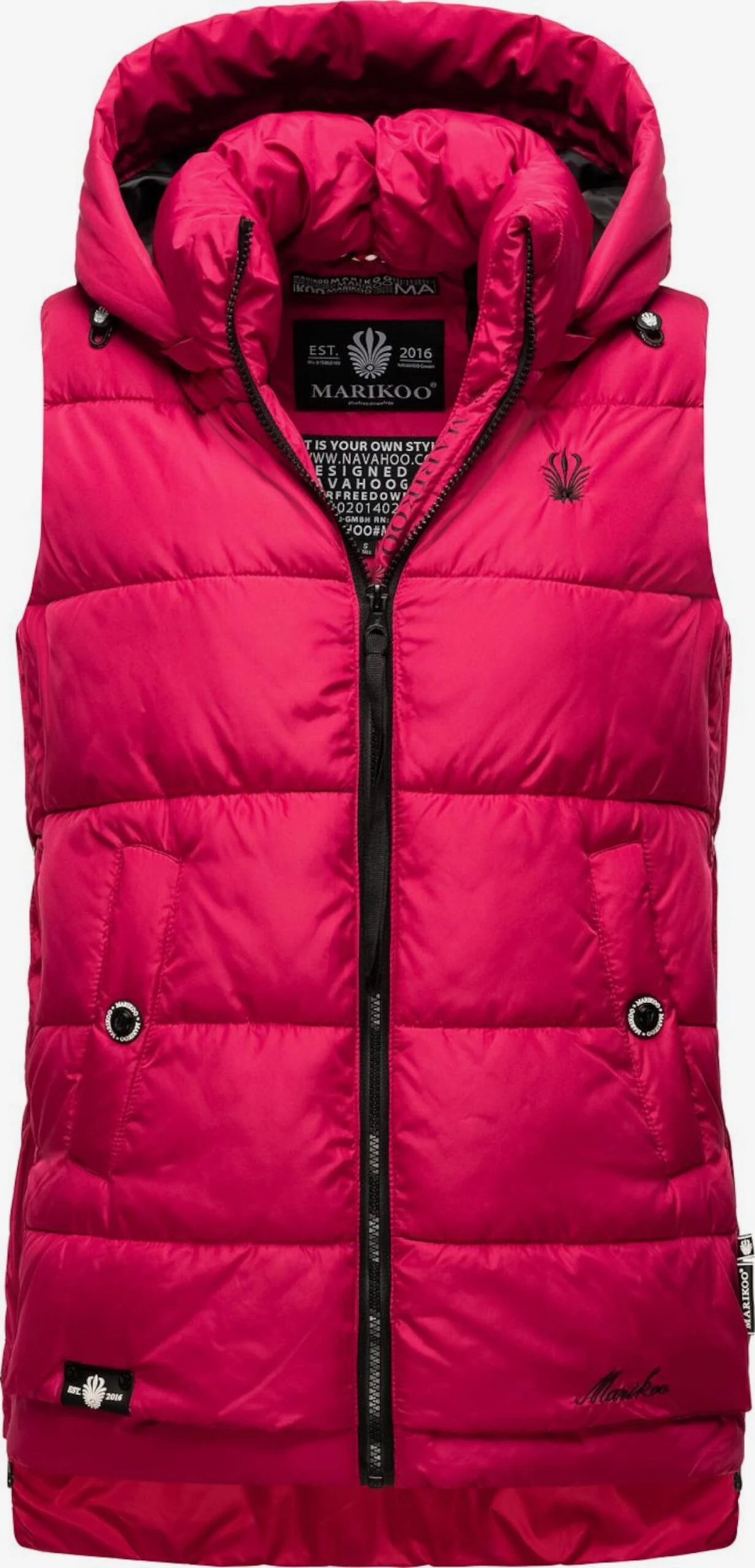 Marikoo Vestes Sans Manches Gilet Zarinaa Femme Pitaya 1 Marikoo Vestes Sans Manches Gilet Zarinaa Femme Pitaya