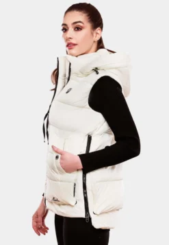 Marikoo Vestes Sans Manches Gilet Zarinaa Femme Blanc Cassé -Marikoo 7c5e21930cf3c5e89a40fa0ca424d473 scaled