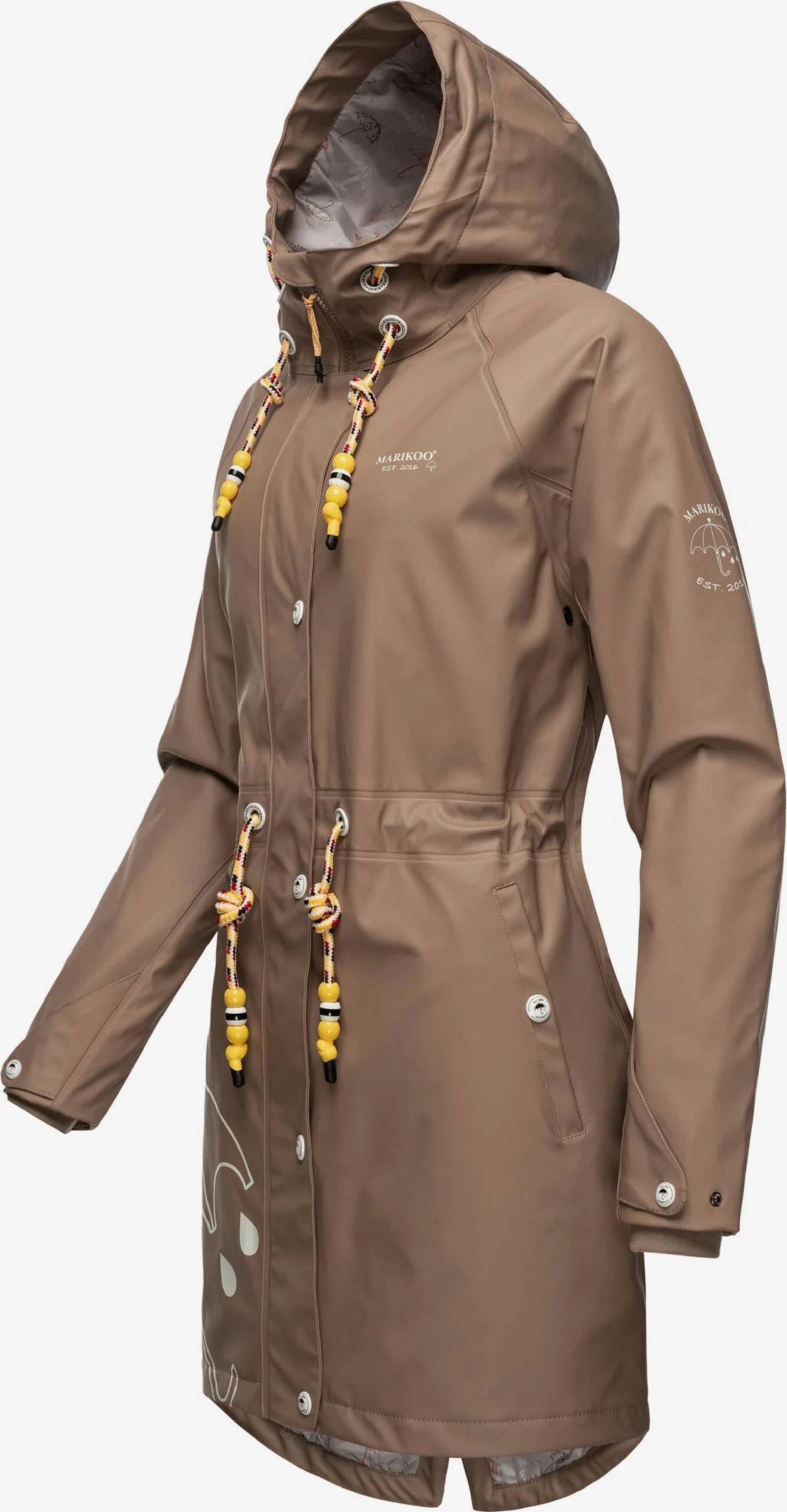 Marikoo Manteaux De Pluie Manteau Fonctionnel Femme Marron 2 Marikoo Manteaux De Pluie Manteau Fonctionnel Femme Marron – Image 2