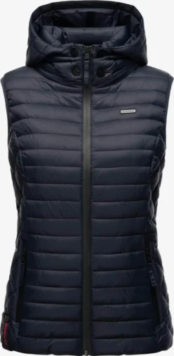 Marikoo Vestes Sans Manches Gilet Hasenpfote Femme Bleu Nuit -Marikoo 826acc62cb442fcbb737fd6dbc8ee701 scaled