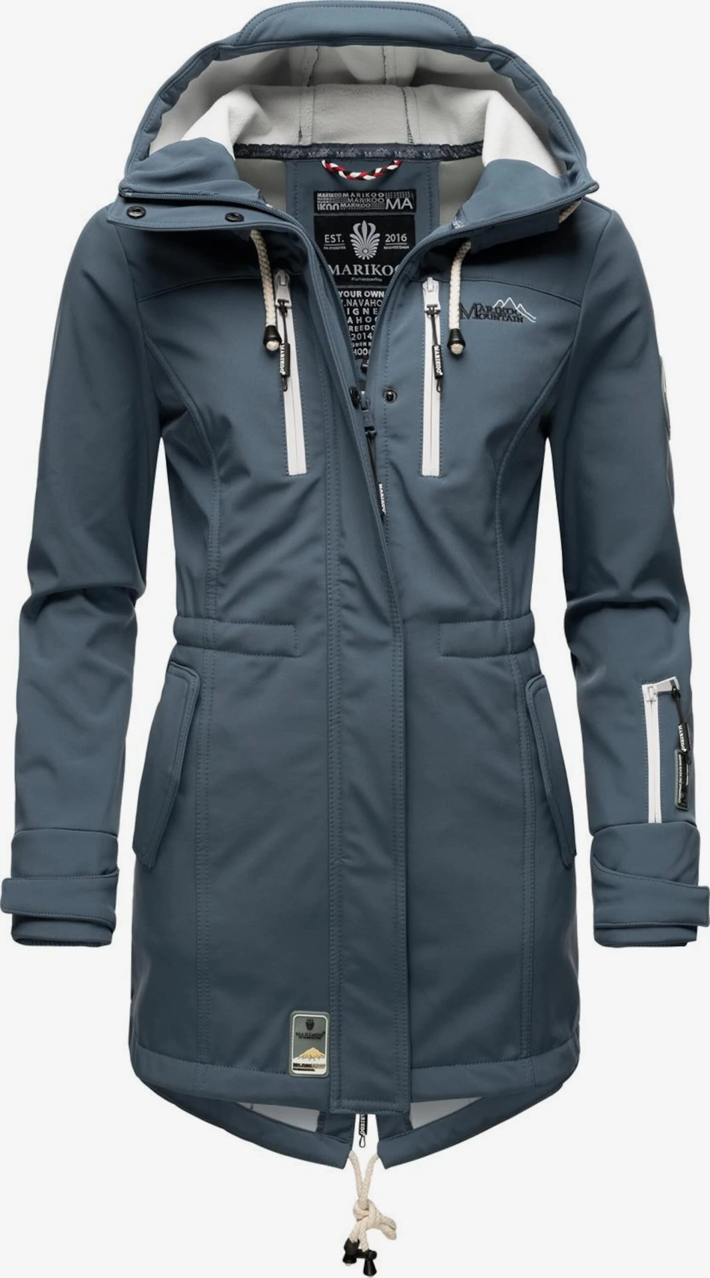 Marikoo Manteaux De Pluie Manteau Fonctionnel Zimtzicke Femme Bleu-gris 1 Marikoo Manteaux De Pluie Manteau Fonctionnel Zimtzicke Femme Bleu-gris