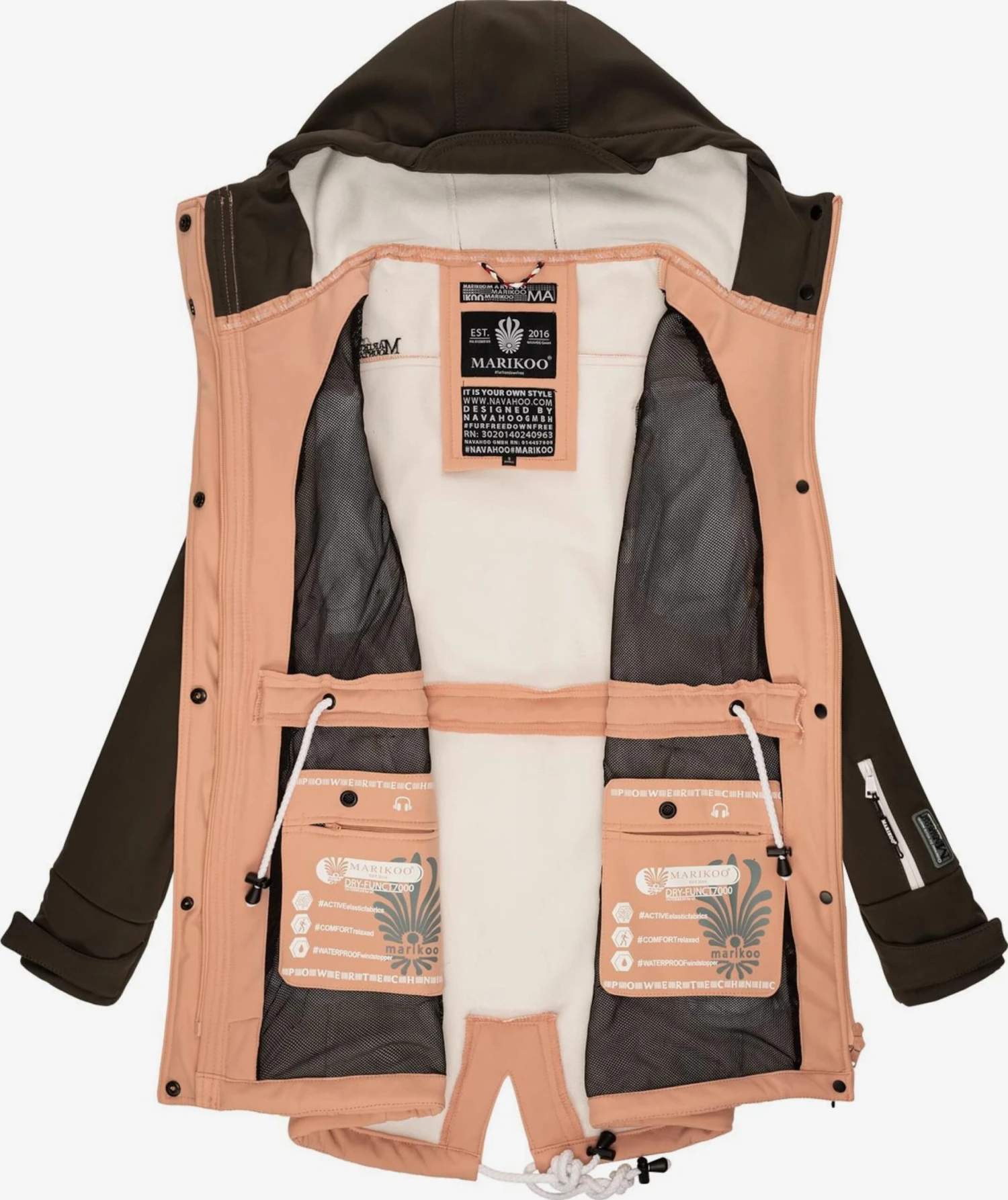 Marikoo Manteaux De Pluie Manteau Fonctionnel Zimtzicke Femme Rose / Noir 4 Marikoo Manteaux De Pluie Manteau Fonctionnel Zimtzicke Femme Rose / Noir – Image 4