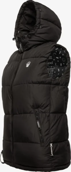 Marikoo Vestes Sans Manches Gilet Eisflöckchen Femme Noir