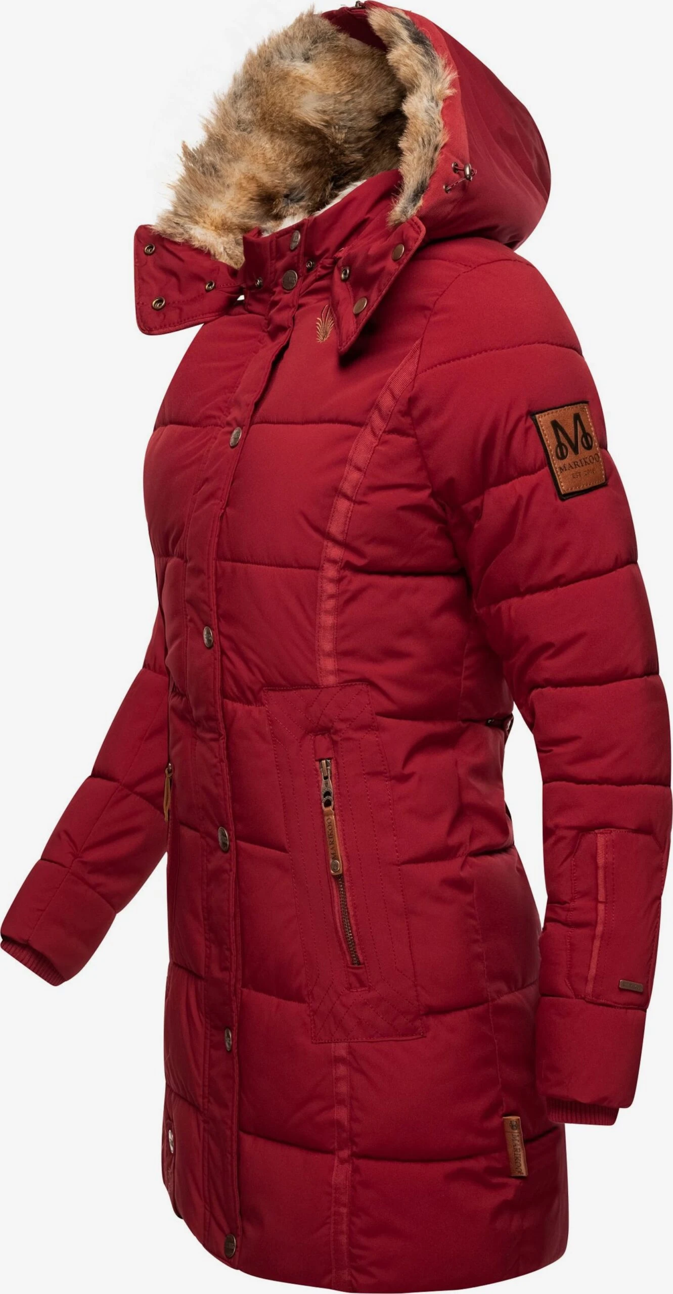 Marikoo Manteaux Courts Manteau D’hiver Femme Rouge Sang 2 Marikoo Manteaux Courts Manteau D’hiver Femme Rouge Sang – Image 2