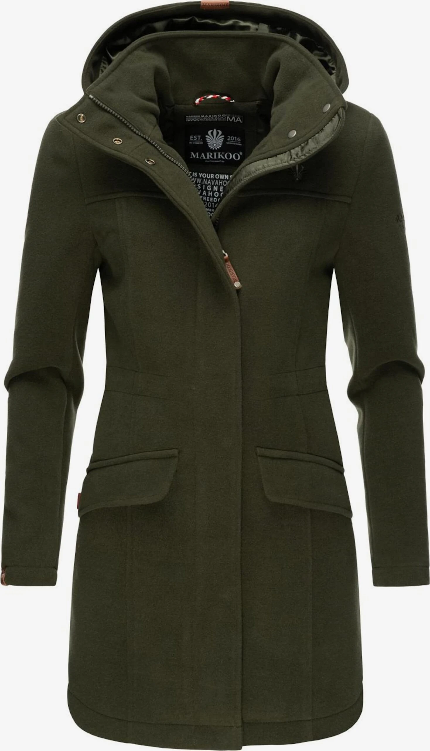 Marikoo Manteaux Dhiver Manteau D’hiver Femme Vert Foncé