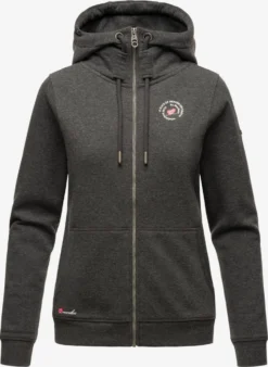 Marikoo Sweats Zippés Veste De Survêtement Setsunaa Femme Gris Foncé