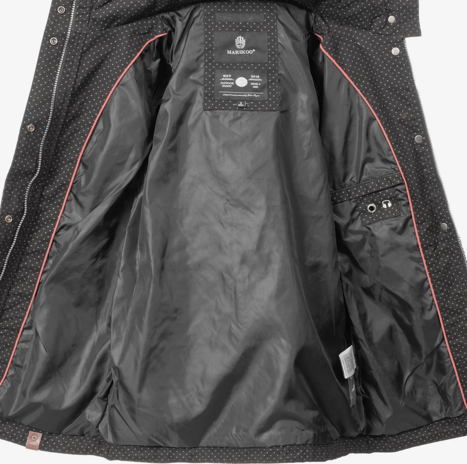 Marikoo Parkas Parka Mi-saison Nyokoo Femme Noir 4 Marikoo Parkas Parka Mi-saison Nyokoo Femme Noir – Image 4