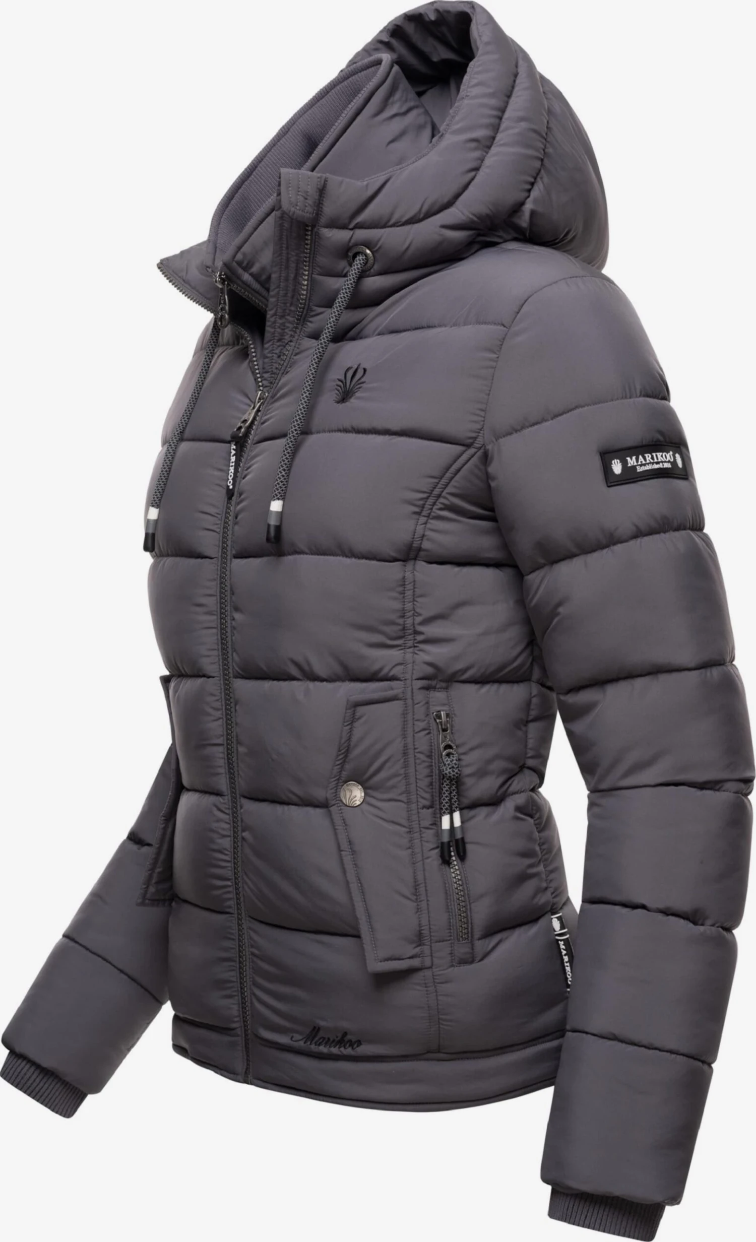 Marikoo Vestes Dhiver Veste D’hiver Taisaa Femme Gris Foncé 2 Marikoo Vestes Dhiver Veste D’hiver Taisaa Femme Gris Foncé – Image 2