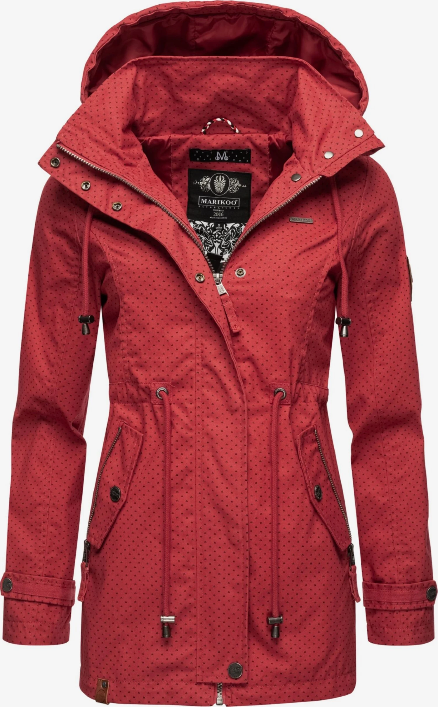 Marikoo Parkas Parka Mi-saison Nyokoo Femme Rouge / Bourgogne 1 Marikoo Parkas Parka Mi-saison Nyokoo Femme Rouge / Bourgogne