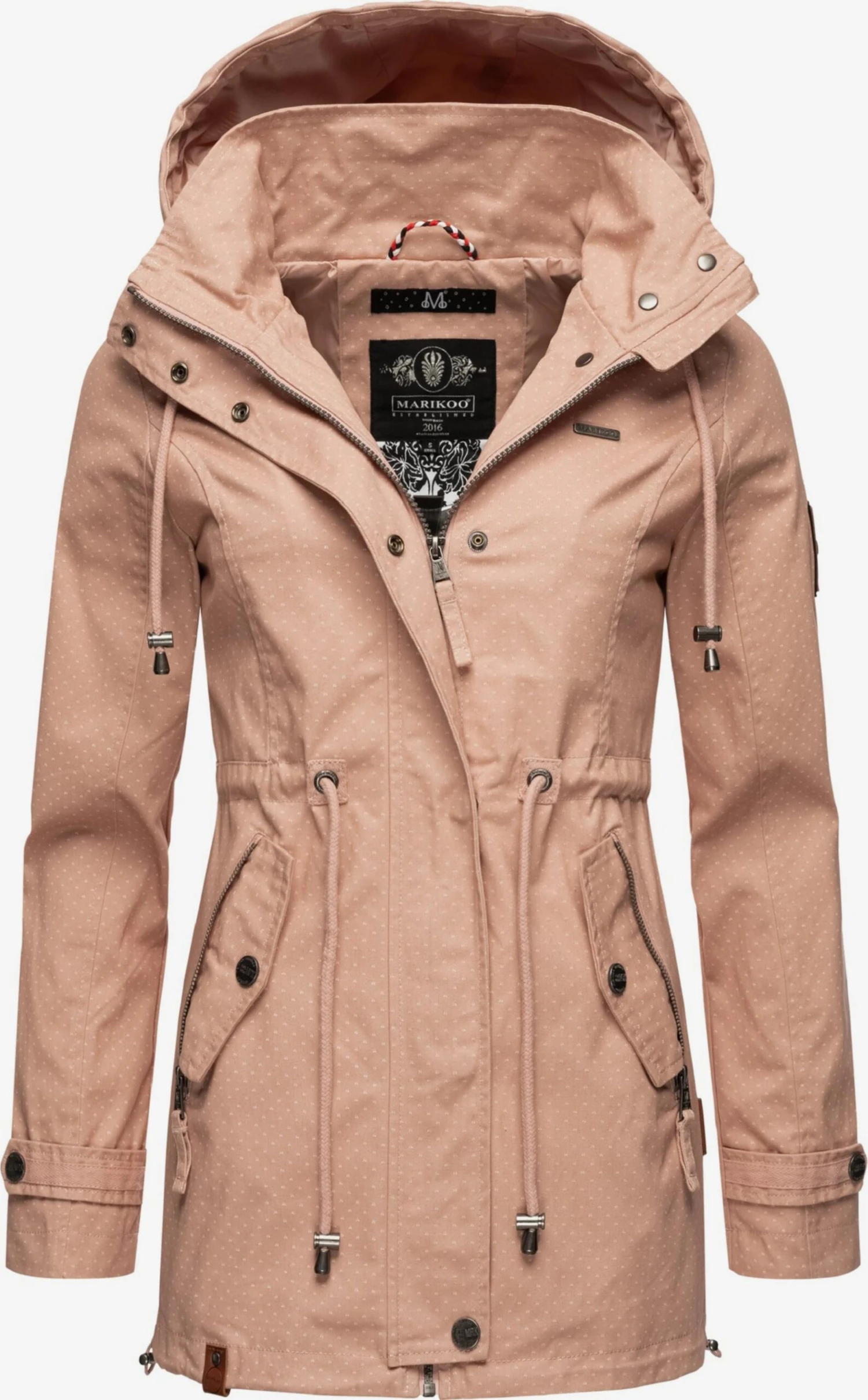 Marikoo Parkas Parka Mi-saison Nyokoo Femme Rose 1 Marikoo Parkas Parka Mi-saison Nyokoo Femme Rose