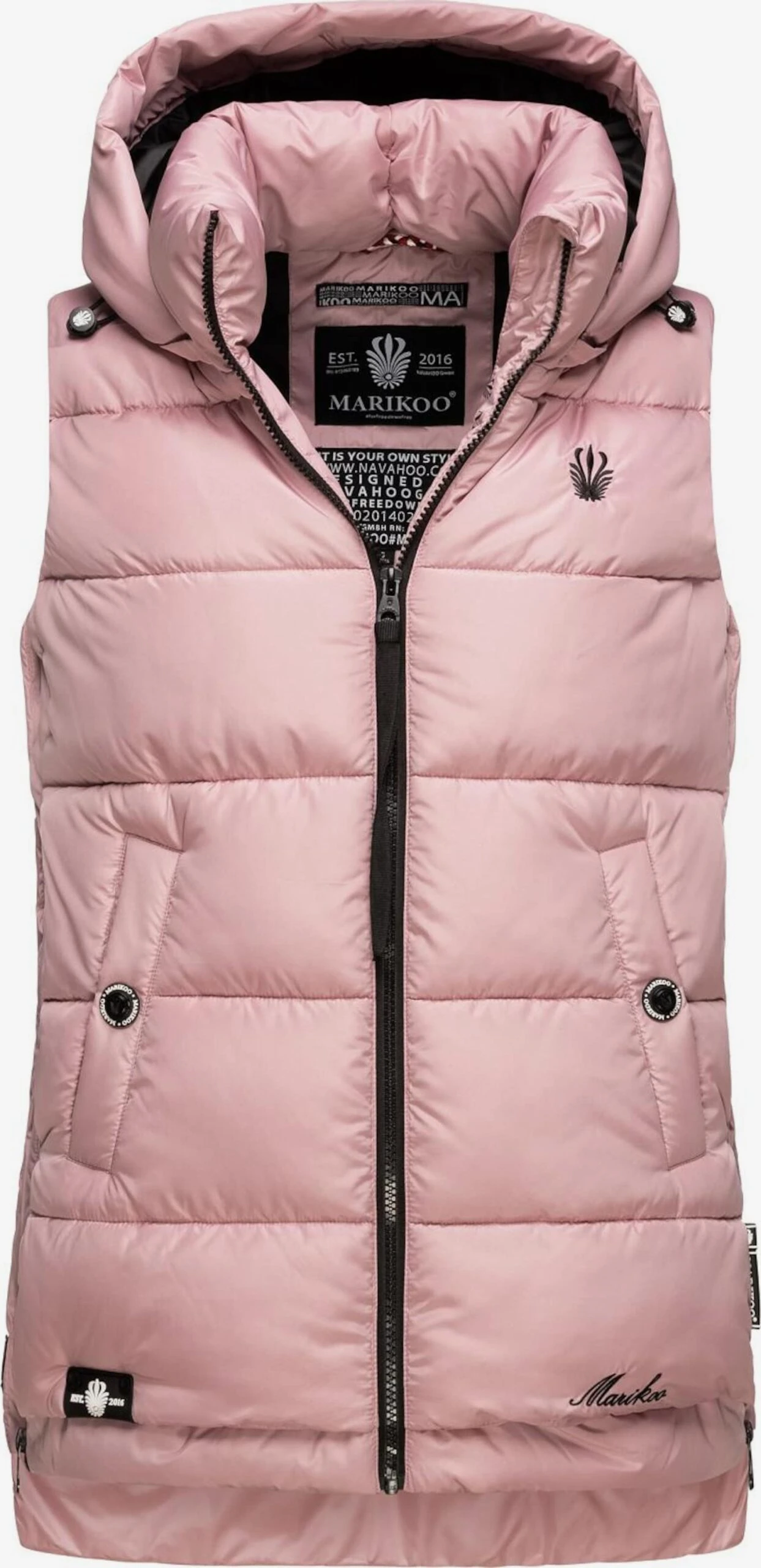Marikoo Vestes Sans Manches Gilet Zarinaa Femme Rose 1 Marikoo Vestes Sans Manches Gilet Zarinaa Femme Rose