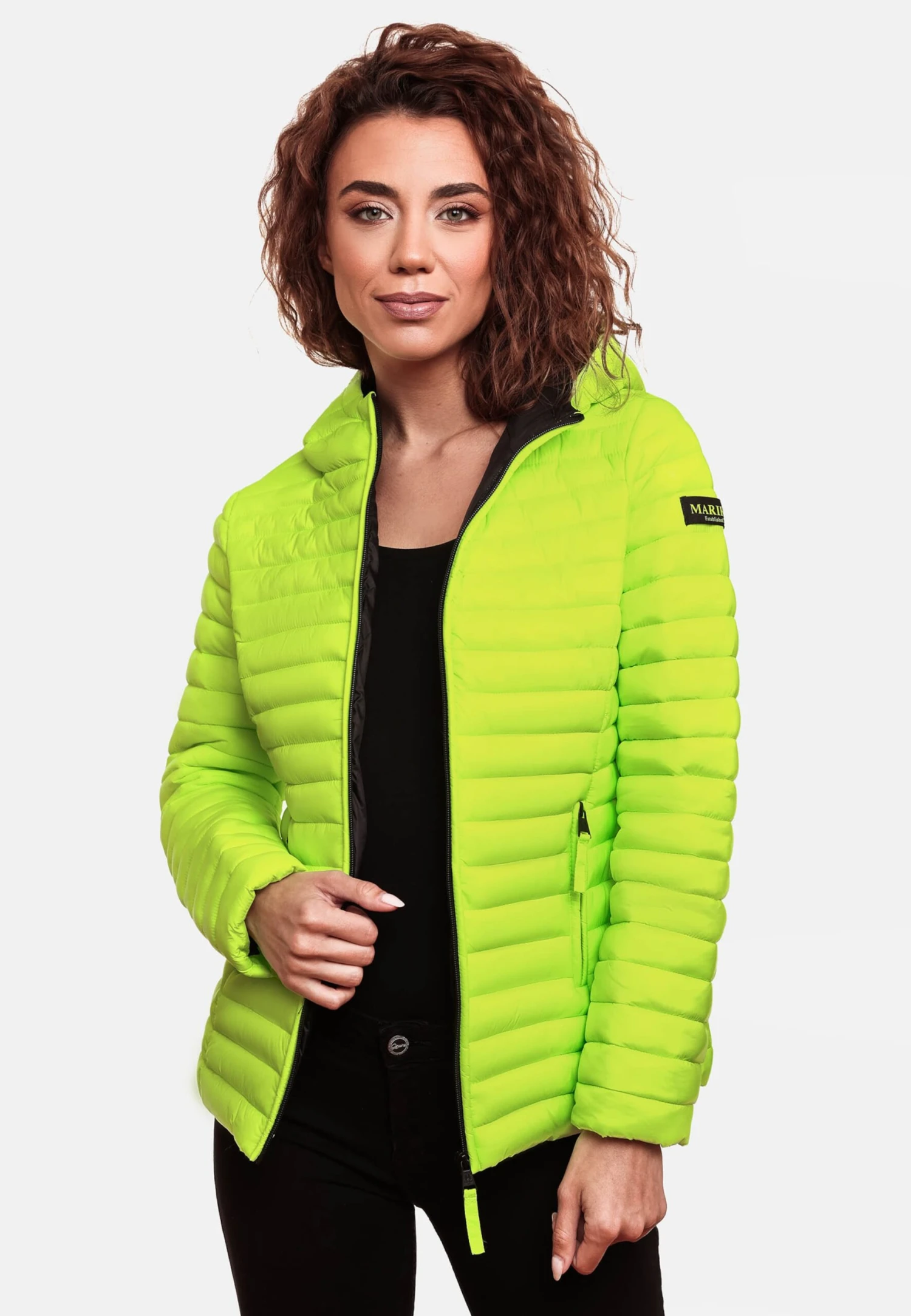Marikoo Vestes De Mi-saison Veste Mi-saison Asraa Femme Vert Fluo 8 Marikoo Vestes De Mi-saison Veste Mi-saison Asraa Femme Vert Fluo – Image 8