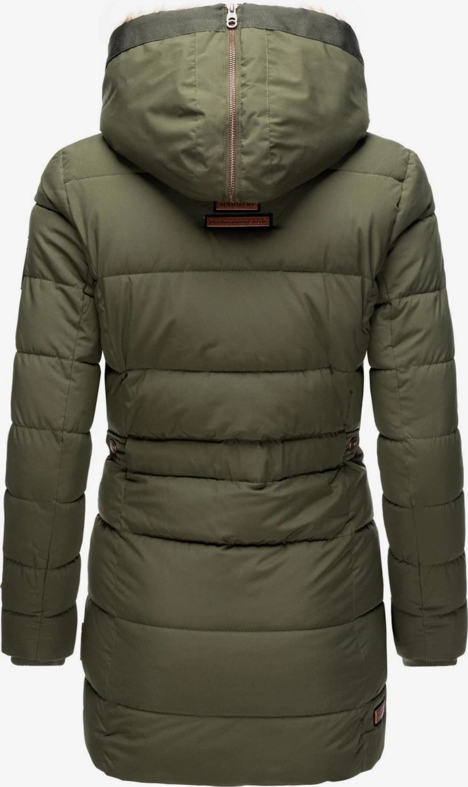 Marikoo Manteaux Courts Manteau D’hiver Femme Olive 4 Marikoo Manteaux Courts Manteau D’hiver Femme Olive – Image 4