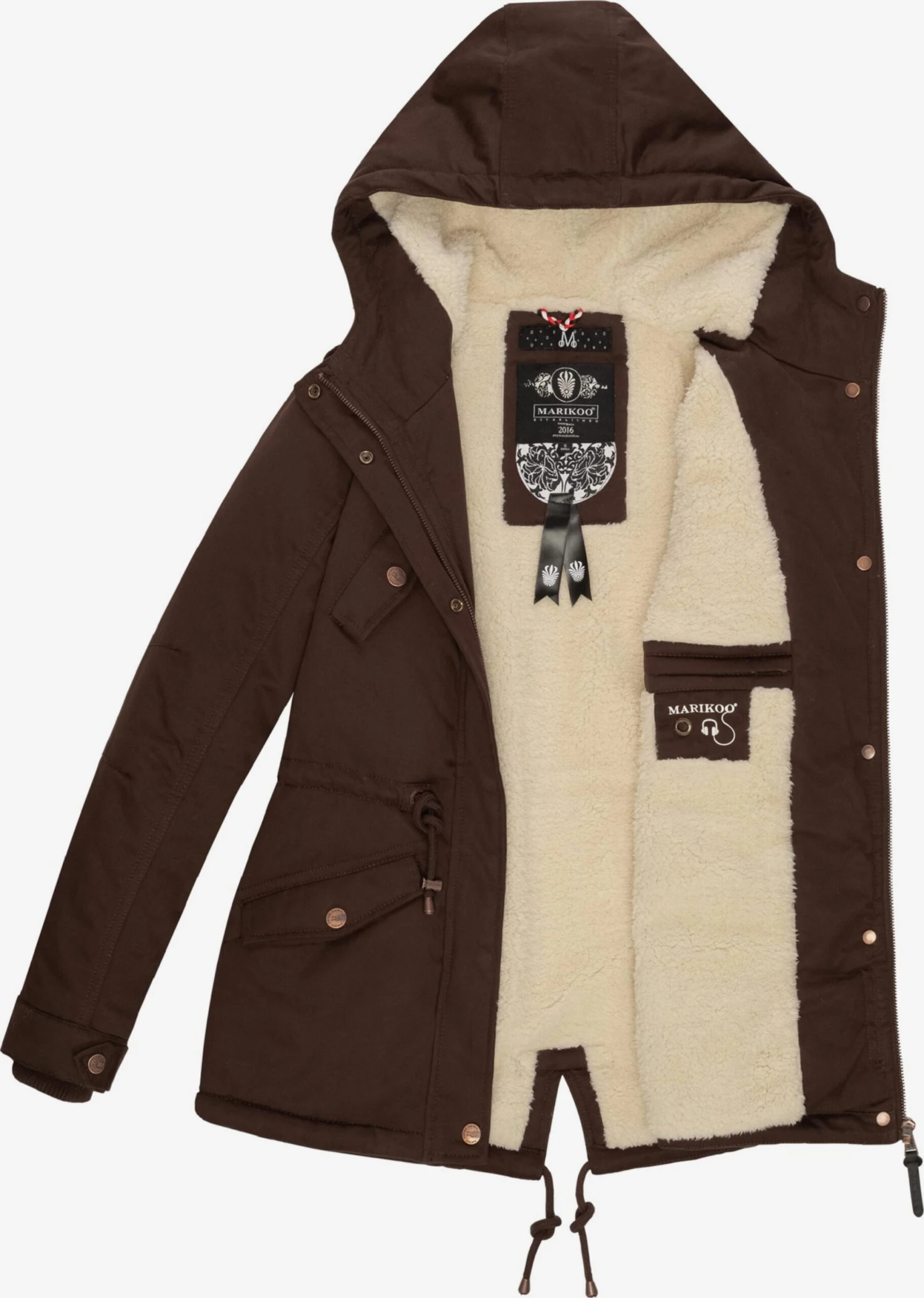 Marikoo Vestes Dhiver Veste D’hiver Manolya Femme Brun Foncé 5 Marikoo Vestes Dhiver Veste D’hiver Manolya Femme Brun Foncé – Image 5