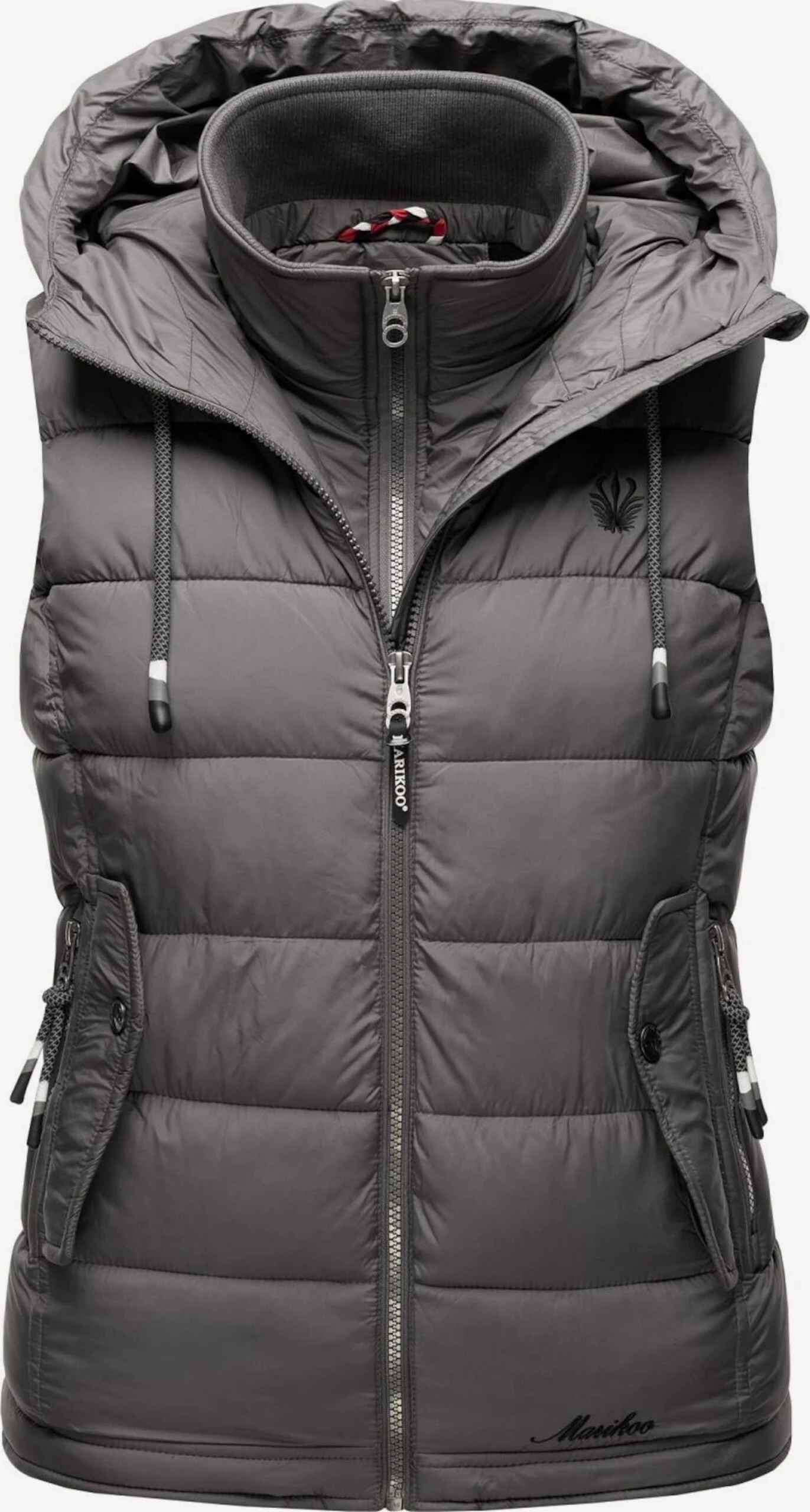 Marikoo Vestes Sans Manches Gilet Taisaa Femme Gris Foncé 1 Marikoo Vestes Sans Manches Gilet Taisaa Femme Gris Foncé