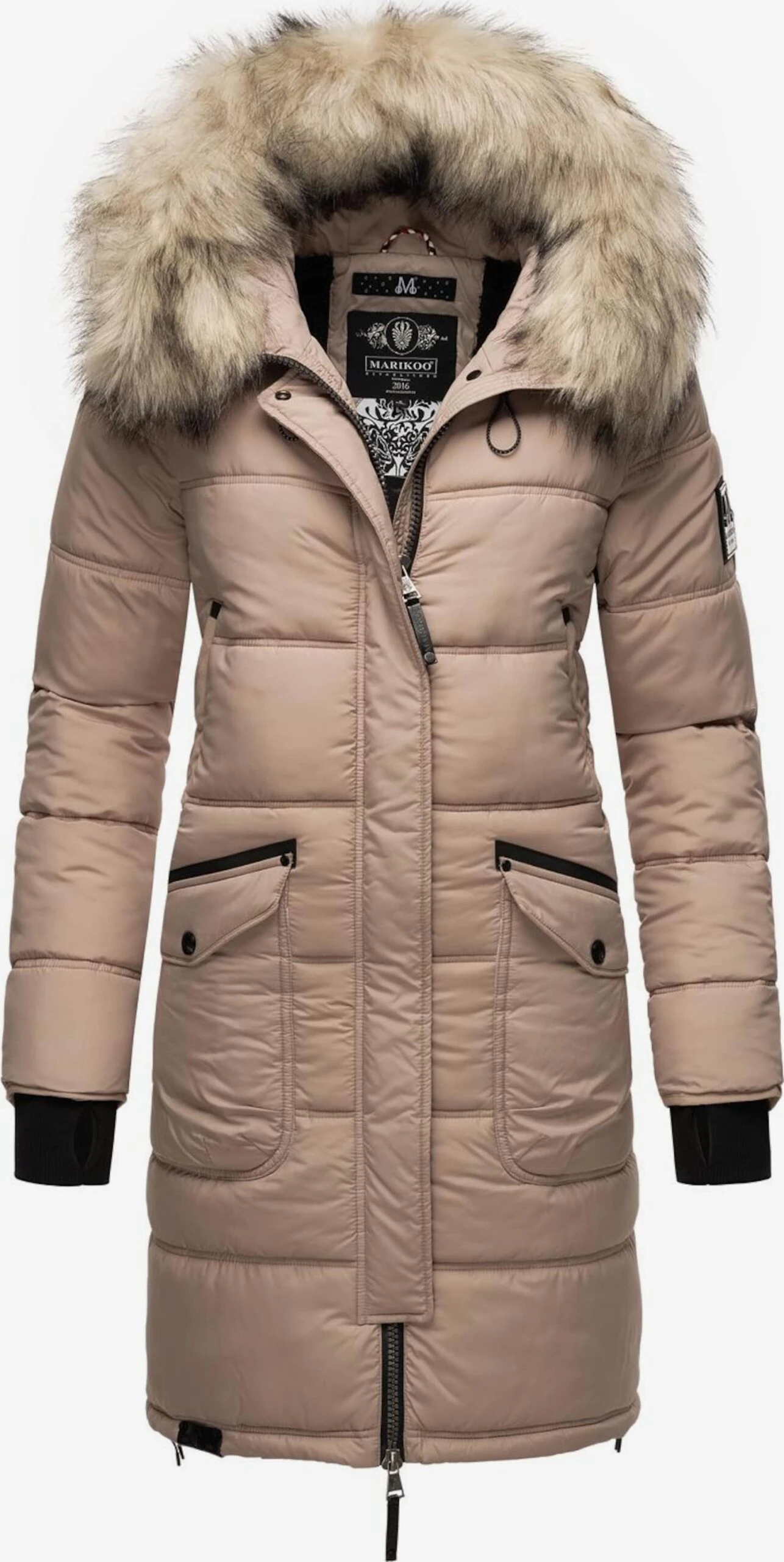 Marikoo Manteaux Dhiver Manteau D’hiver Chaskaa Femme Taupe 1 Marikoo Manteaux Dhiver Manteau D’hiver Chaskaa Femme Taupe