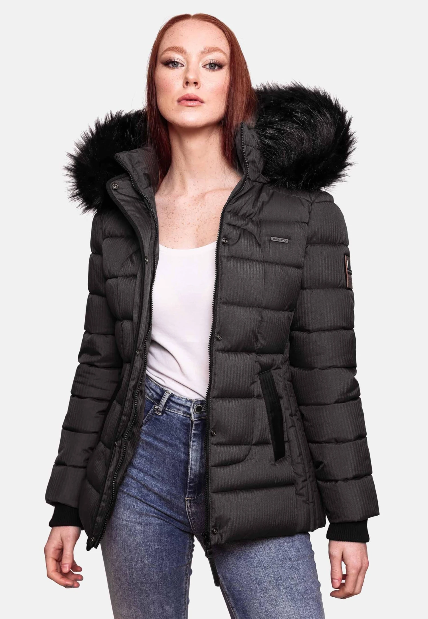 Marikoo Vestes Dhiver Veste D’hiver Unique Femme Anthracite 7 Marikoo Vestes Dhiver Veste D’hiver Unique Femme Anthracite – Image 7