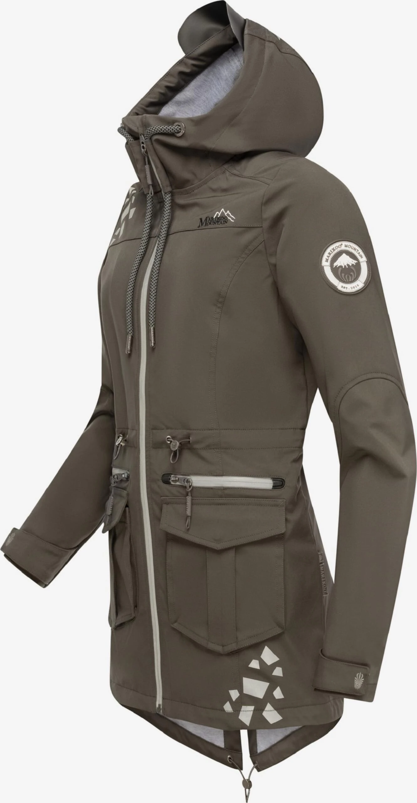 Marikoo Vestes Dextérieur Veste Fonctionnelle Ulissaa Femme Gris / Taupe 2 Marikoo Vestes Dextérieur Veste Fonctionnelle Ulissaa Femme Gris / Taupe – Image 2