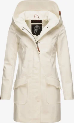 Marikoo Manteaux De Pluie Manteau Fonctionnel Mayleen Femme Blanc Cassé
