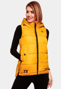 Marikoo Vestes Sans Manches Gilet Zarinaa Femme Jaune Dor -Marikoo a37942558f710fc22b99fec2c4eab40d scaled