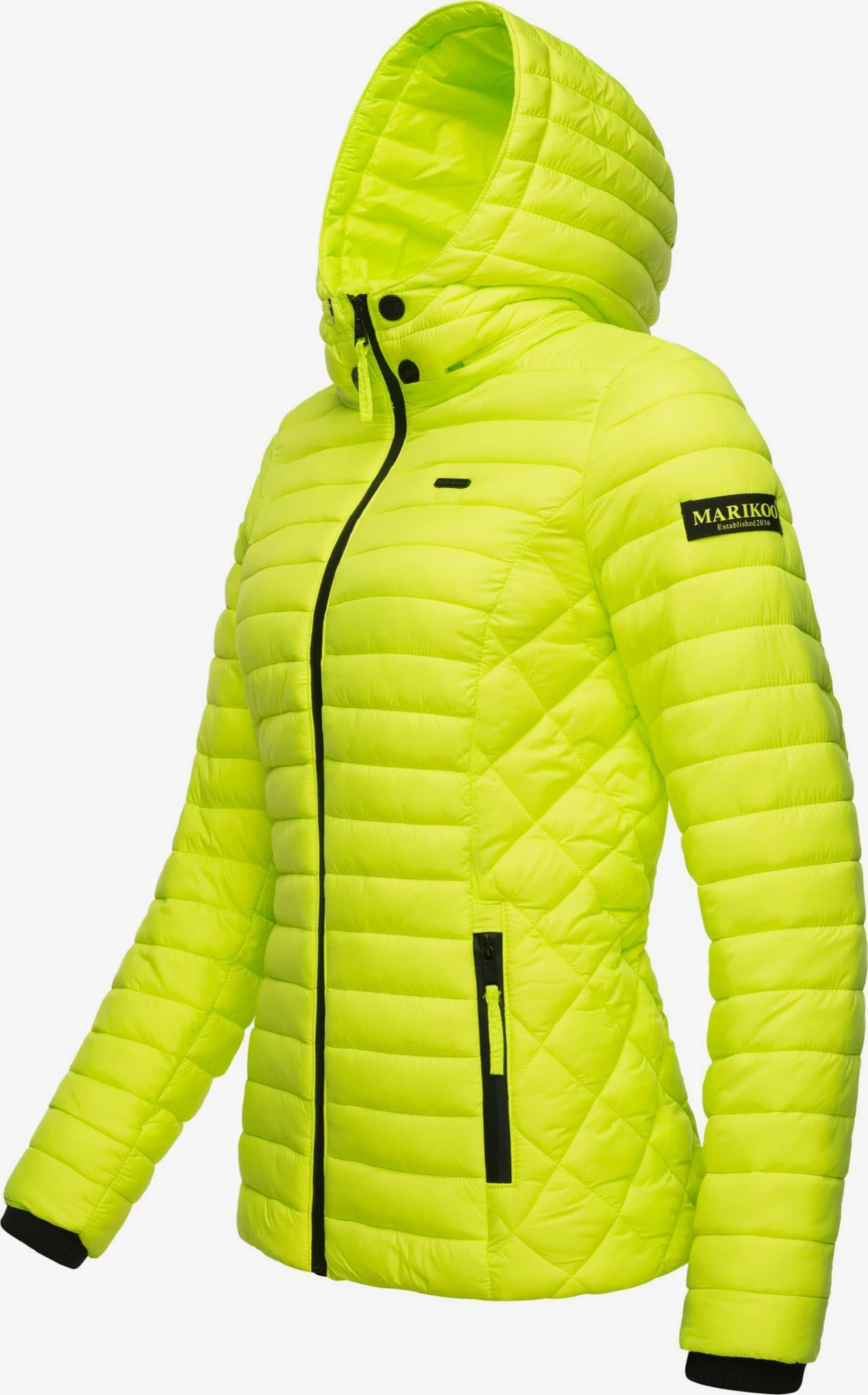 Marikoo Vestes De Mi-saison Veste Mi-saison Samtpfote Femme Vert Fluo 2 Marikoo Vestes De Mi-saison Veste Mi-saison Samtpfote Femme Vert Fluo – Image 2