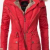 Marikoo Parkas Parka D’hiver Grinsekatze Femme Rouge
