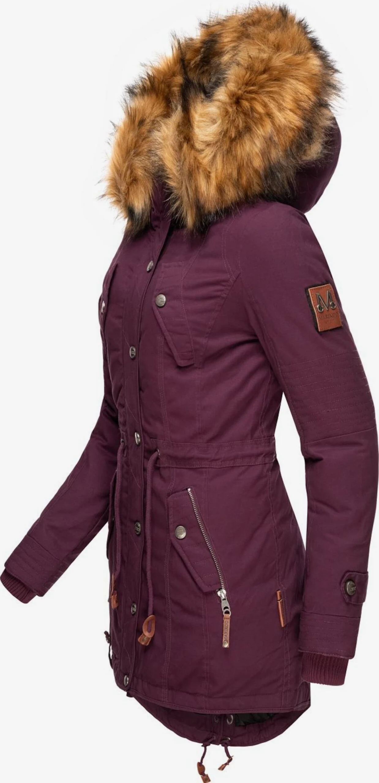 Marikoo Parkas Parka D’hiver Femme Lie De Vin 2 Marikoo Parkas Parka D’hiver Femme Lie De Vin – Image 2