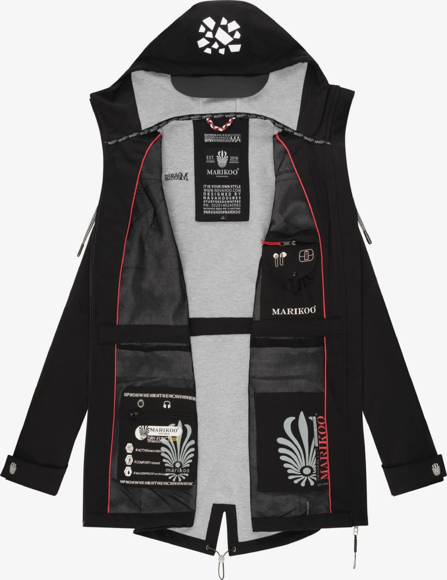 Marikoo Vestes Dextérieur Veste Fonctionnelle Ulissaa Femme Noir 5 Marikoo Vestes Dextérieur Veste Fonctionnelle Ulissaa Femme Noir – Image 5