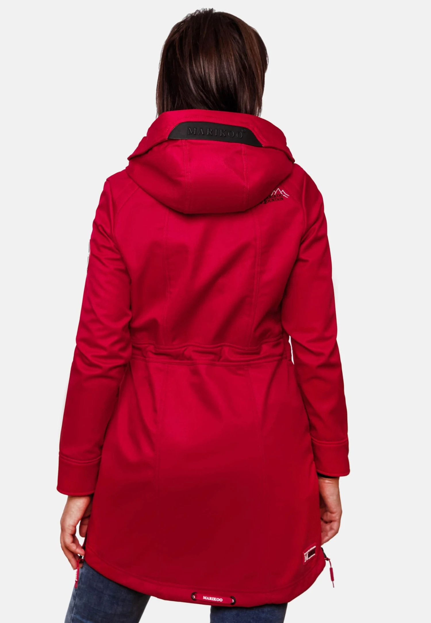 Marikoo Parkas Parka Mi-saison Femme Rouge Feu 7 Marikoo Parkas Parka Mi-saison Femme Rouge Feu – Image 7