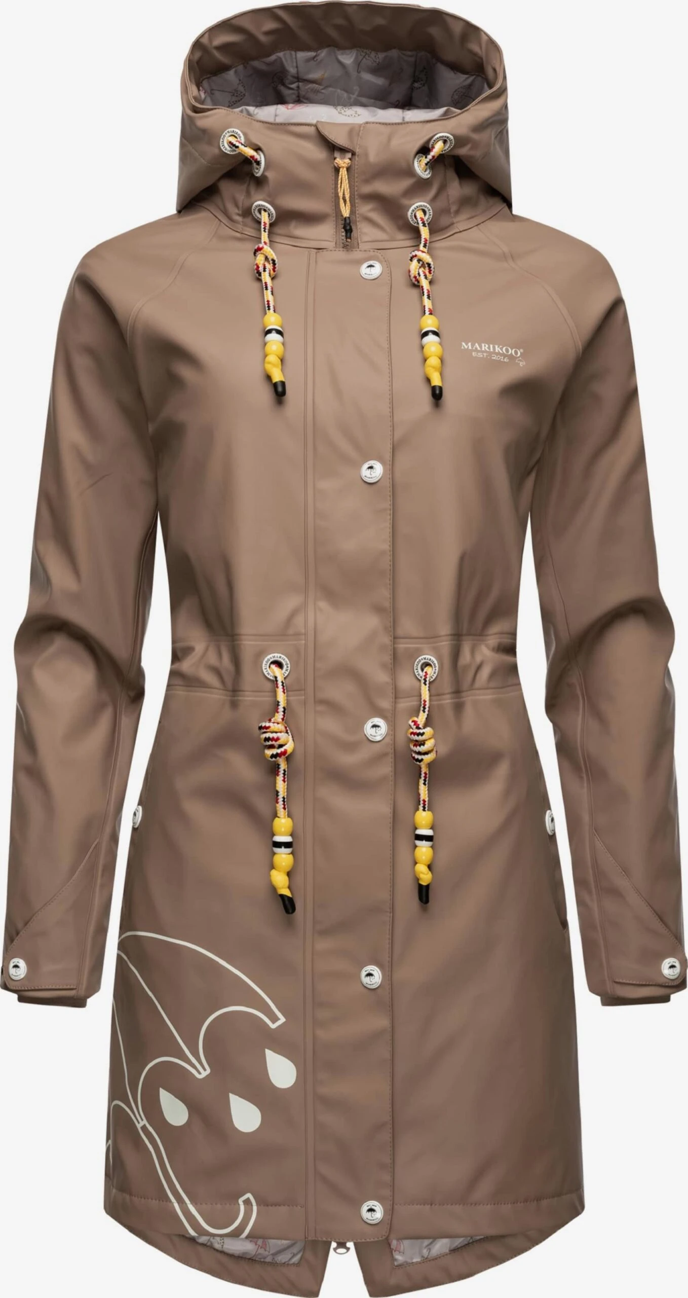 Marikoo Manteaux De Pluie Manteau Fonctionnel Femme Marron 1 Marikoo Manteaux De Pluie Manteau Fonctionnel Femme Marron