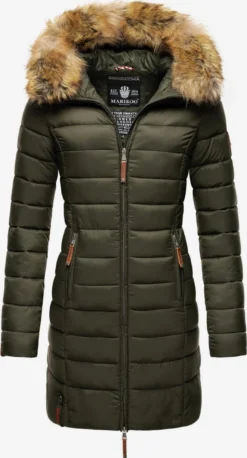 Marikoo Manteaux Dhiver Manteau D’hiver Rose Femme Vert Foncé