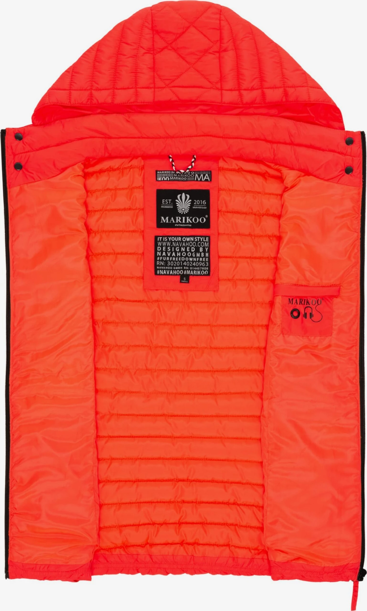 Marikoo Vestes Sans Manches Gilet Hasenpfote Femme Orange Fluo 4 Marikoo Vestes Sans Manches Gilet Hasenpfote Femme Orange Fluo – Image 4