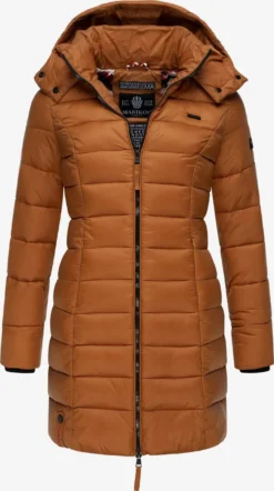 Marikoo Manteaux Courts Manteau D’hiver Abendsternchen Femme Noisette