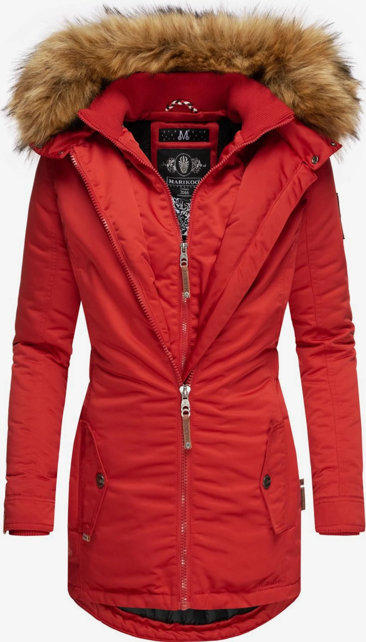Marikoo Manteaux Dhiver Manteau D’hiver Sanakoo Femme Rouge 4 Marikoo Manteaux Dhiver Manteau D’hiver Sanakoo Femme Rouge – Image 4