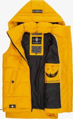 Marikoo Vestes Sans Manches Gilet Zarinaa Femme Jaune Dor -Marikoo b26a25b98b532c1513d054e30a765c1f scaled