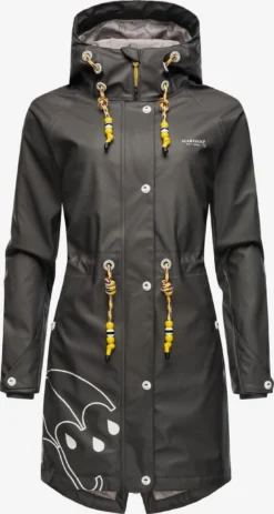 Marikoo Manteaux De Pluie Manteau Fonctionnel Femme Anthracite