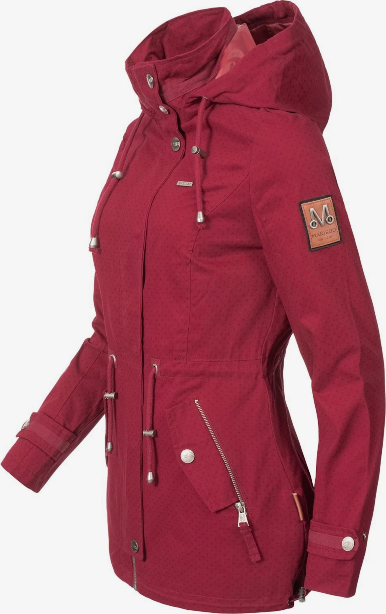 Marikoo Parkas Parka Mi-saison Nyokoo Femme Rouge Sang 3 Marikoo Parkas Parka Mi-saison Nyokoo Femme Rouge Sang – Image 3