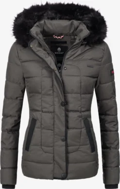 Marikoo Vestes Dhiver Veste D’hiver Unique Femme Anthracite