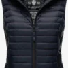 Marikoo Vestes Sans Manches Gilet Hasenpfote Femme Bleu Nuit