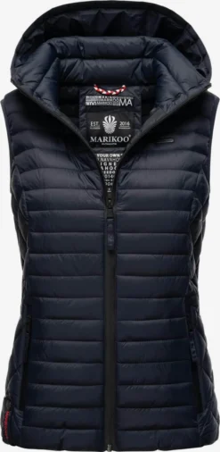 Marikoo Vestes Sans Manches Gilet Hasenpfote Femme Bleu Nuit